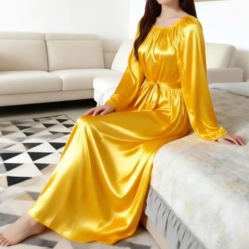 Robe Silk Women - Bata de noche de seda helada