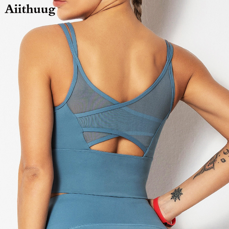 Sports Bra High Impact - Aiithuug-sujetadores de Yoga, camisetas deportivas para