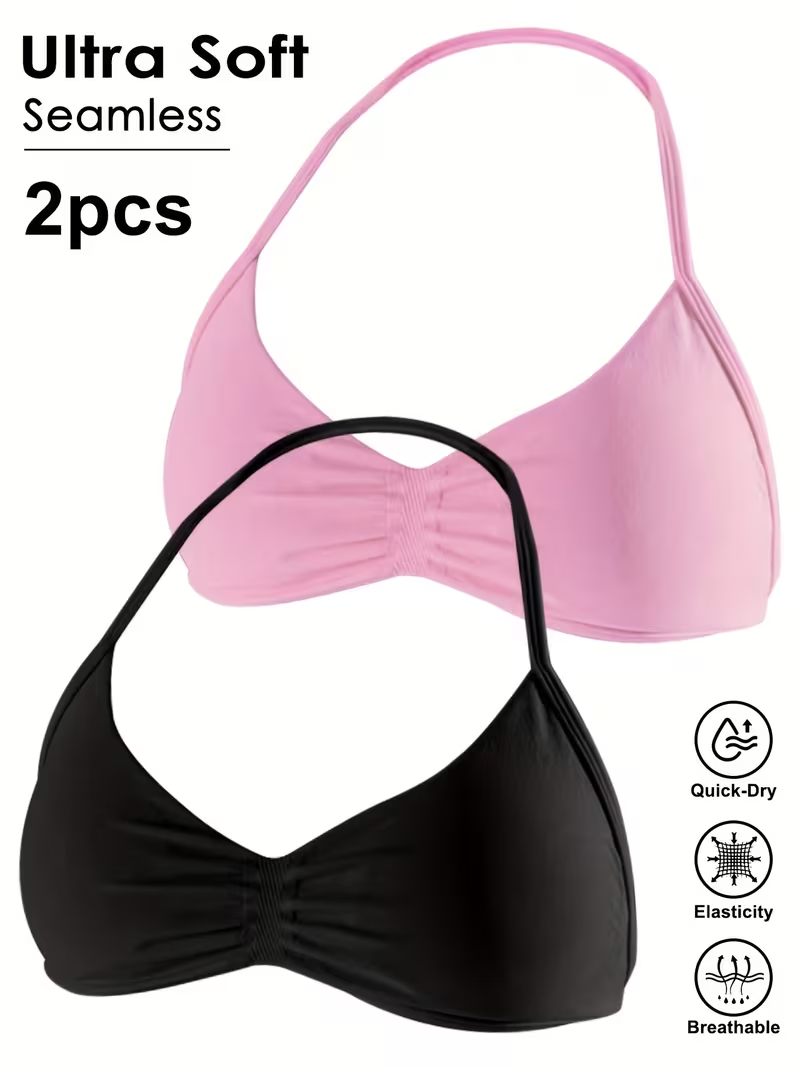 Sports Bra High Impact - 2 piezas Top corto sexy sin