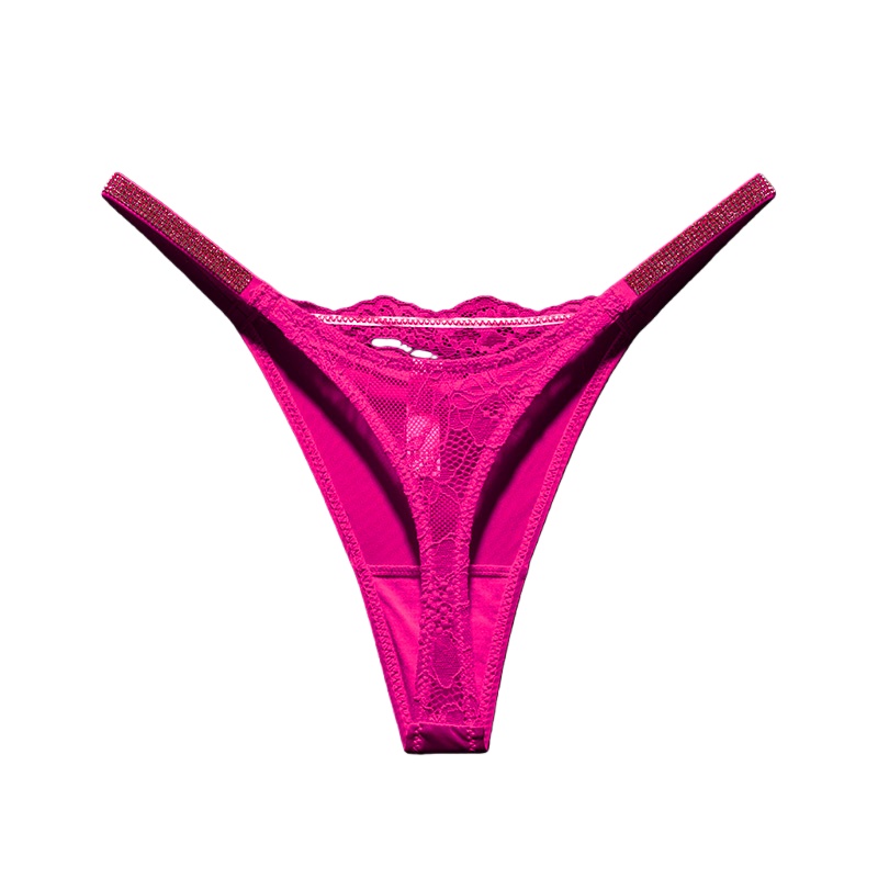 Seamless Underwear Women - Tanga transparente con letras y encaje