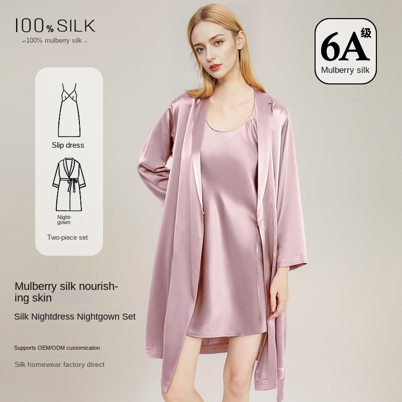 Elegante Conjunto de 2 Piezas  - Robe Silk Women reseña y precio