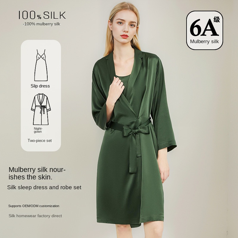 Elegante Conjunto de 2 Piezas  - Robe Silk Women reseña y precio