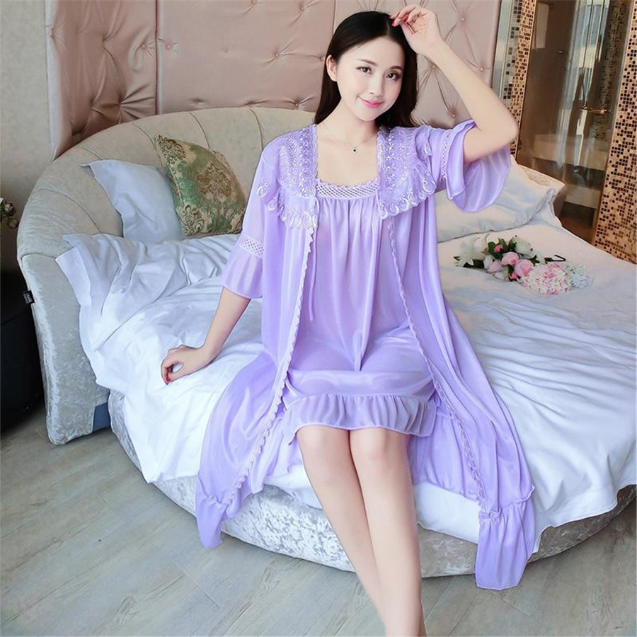 2024 camisón Sexy con cuello e - Robe Silk Women reseña y precio