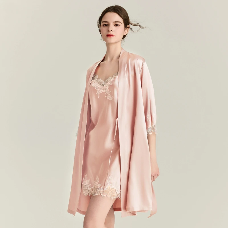 22MM 100% bata de seda Mulberr - Robe Silk Women reseña y precio