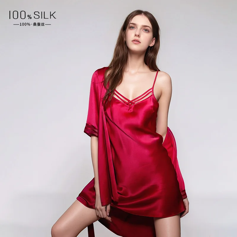 19MM 100% bata de seda Mulberr - Robe Silk Women reseña y precio