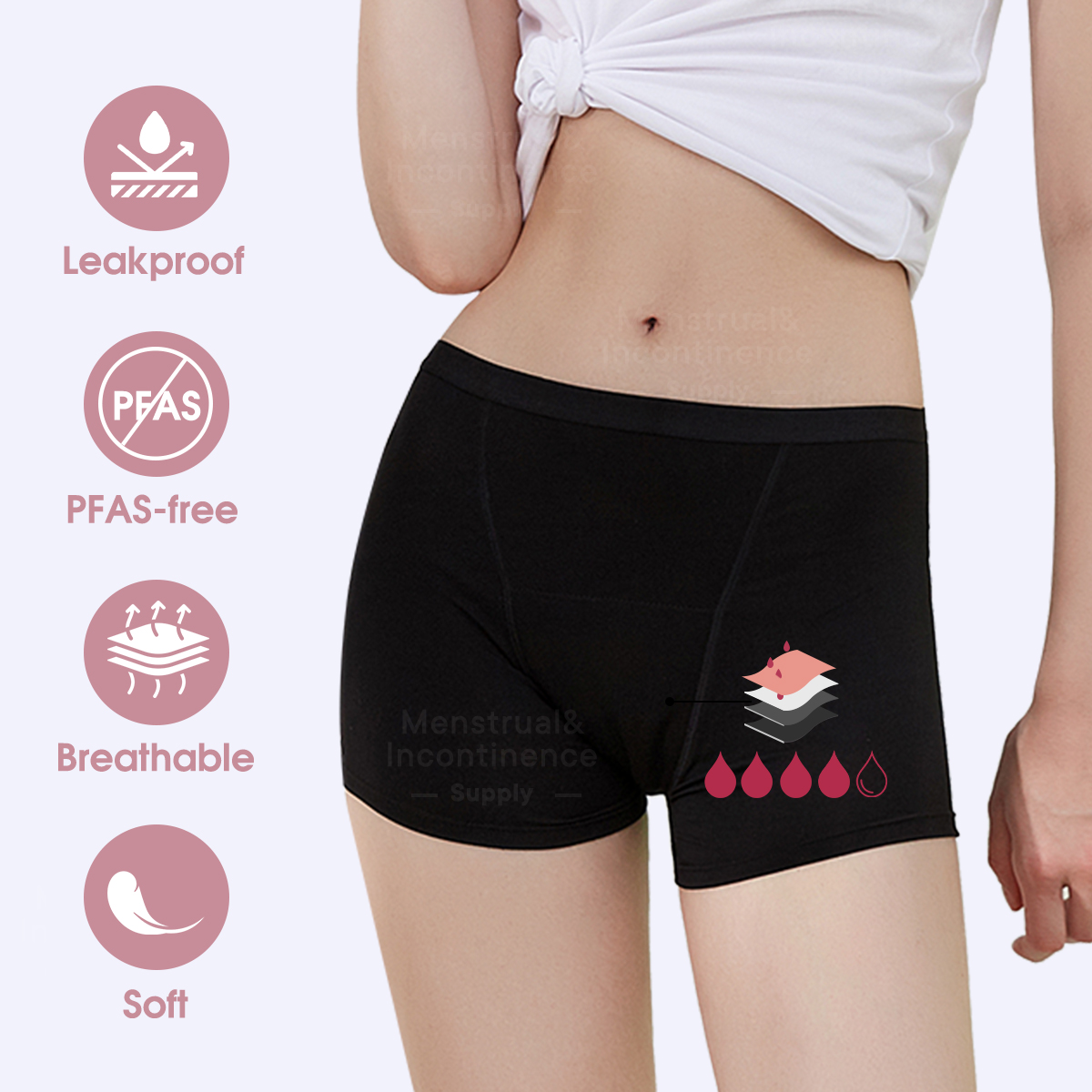 Ropa interior de fibra de bamb - Boyshort Underwear reseña y precio
